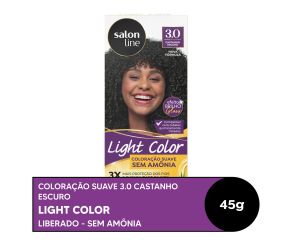 Tintura Semi Permanente Light Color 3.0 Castanho Escuro 