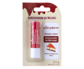 Protetor Labial Hidratante Nutryderm 3,5g Sobremesas Do Mundo C.Cake De Morango 