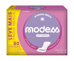 Protetor Diário Sem Abas Modess C/80 Suave 