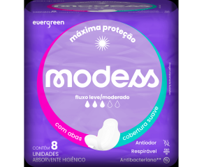 Absorvente Com Abas Modess C/8 Suave 