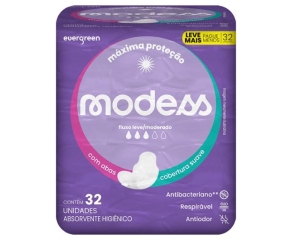 Absorvente Com Abas Modess C/32 Suave 