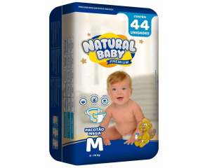 Fralda Infantil Natural Baby C/44 Mega M Pc