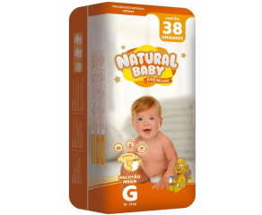 Fralda Infantil Natural Baby C/38 Mega G Pc