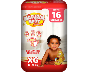 Fralda Infantil Natural Baby C/16 Jumbinho Sxg Pc