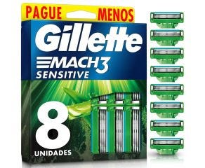 Carga Barbear Gillette Mach3 Sensit Lv8pg6 