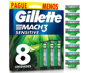Carga Barbear Gillette Mach3 Sensit Lv8pg6 