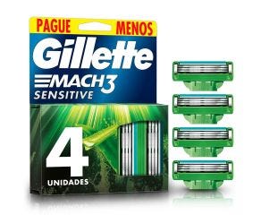 Carga Barbear Gillette Mach3 C/4 Lv+ Pg- 