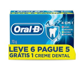 Creme Dental Tradicional Oral-b 70g 4 Em 1 Leve 6 Pague 5 