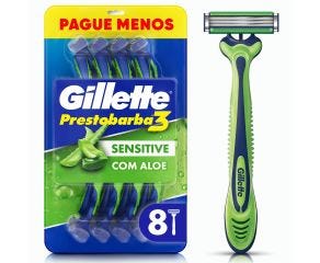 Aparelho De Barbear Gillette Prestobarba L8p6 Sensitive 