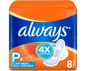 Absorvente Com Abas Always C/8 Super Proteção Seca 