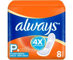 Absorvente Sem Abas Always C/8 Super Proteção Seca 
