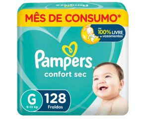 Fralda Infantil Pampers Confort C/128 G 