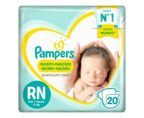 Fralda Infantil Pampers Premium Care C/20 Recém-nascido Pc