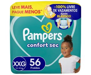 Fralda Infantil Pampers Confort C/56 Mega Xxg Pc