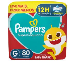 Fralda Infantil Pampers Supersec Jumbo G C/80 