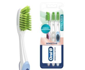 Escova Dental Macia Oral-b C/3 Gengiva Detox Ultrafino 