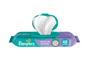 Lenço Umedecido Sache Pampers C/48 Aroma De Lavanda 