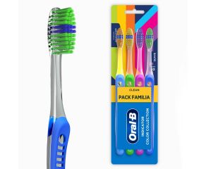 Escova Dental Macia Oral-b C/4 Incolor Sm 