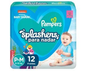 Fralda Infantil Pampers Splashers C/12 P / M 