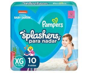 Fralda Infantil Pampers Splashers C/10 G / Xg 