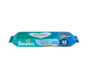 Lenço Umedecido Sache Pampers C/48 Baby Shark 
