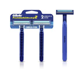 Aparelho Barbear Gillette Prestobarba C/2 Ultragrip Fixo Masc 