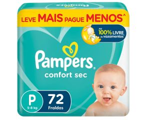 Fralda Infantil Pampers Confort C/72 Confort Sec Pq 
