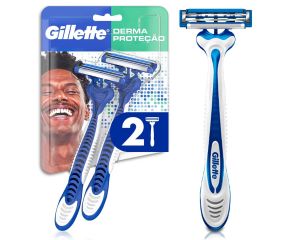 Aparelho Barbear Gillette Prestobarba  Derma Proteção C/2