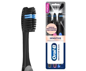 Escova Dental Macia Oral-b Indicator Black Extra Soft C/3
