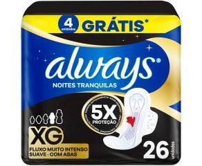 Absorvente Com Abas Always Noites Tranquilas Extra Grande 