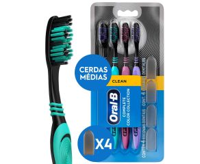 Escova Dental Média Oral-b C/4 Complete Color Collection 
