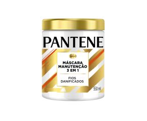 Máscara De Tratamento Pantene 550ml Manutenção 3 Em 1 P/ Fios Danificados 
