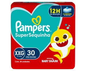 Fralda Infantil Pampers Supersec C/30 Mega Xxg 