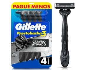 Aparelho De Barbear Gillette Prestobarba C/4 Carbono Leve Mais Pague Menos 
