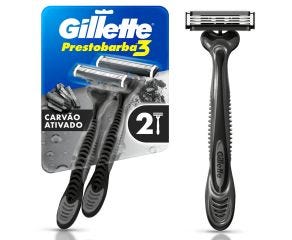 Aparelho De Barbear Gillette Prestobarba C/2 Carbono 