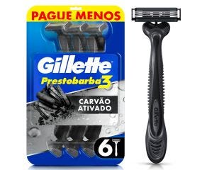Aparelho De Barbear Gillette Prestobarba C/6 Carbono Leve Mais Pague Menos 