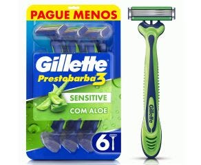 Aparelho De Barbear Gillette Prestobarba C/6 Sensitive Leve Mais Pague Menos 