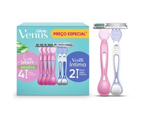 Aparelho Depilatório Venus C/4 + 2 Íntima Gillette Venus 
