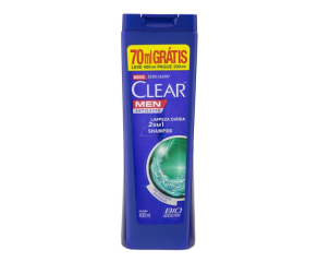Shampoo Anti Caspa Clear 400ml Limpeza Diária L+p- 