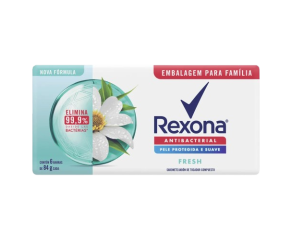 Sabonete Em Barra Uso Diário Rexona 84g Antibacterial Fresh Lv+pg- 
