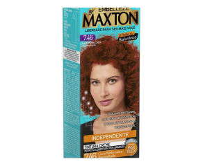 Tintura Permanente Maxton 7.46 Louro Medio Cobre Avermelhado 