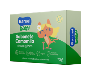 Sabonete Em Barra Infantil Baruel Baby 70g Camomila 