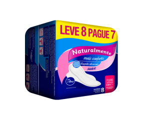 Absorvente Com Abas Naturalmente L8p7 Mais Conforto 