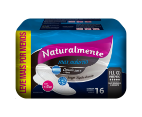 Absorvente Com Abas Naturalmente L16p13 Max Noturno 