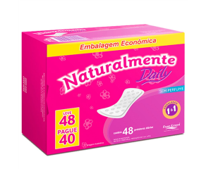 Protetor Diário Sem Abas Naturalmente L48p40 Mais Conforto 