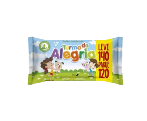 Lenço Umedecido Infantil Turma Da Alegria Leve 140 Pague 120 Toalhas 