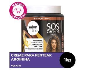 Creme Para Pentear Salon Line 1kg Sos Cachos Arginina 