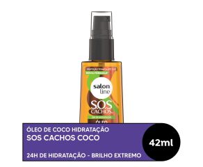 Creme Óleo Spray Salon Line 42ml S.O.S Cachos Óleo De Coco 