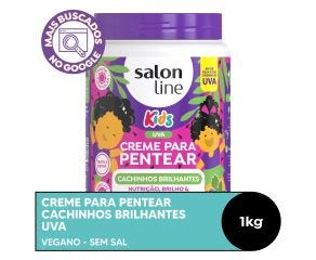Creme Para Pentear Infantil Salon Line 1kg Cachinhos Brilhantes 