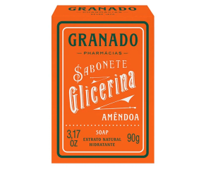 Sabonete Em Barra Glicerinado Granado 90g Glicerina Amêndoas 